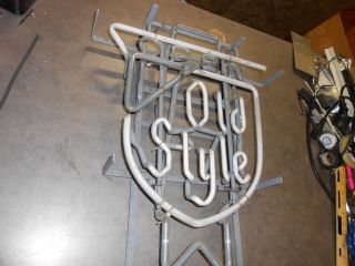 OLD STYLE Neon Beer Sign Parts sign,  Not.  Parts Or Decor No tran 3