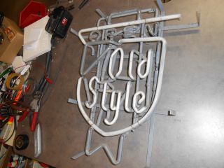 OLD STYLE Neon Beer Sign Parts sign,  Not.  Parts Or Decor No tran 4