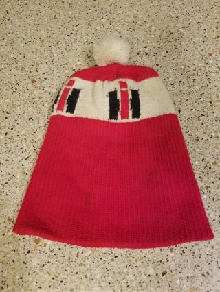 Vintage International Harvester Red Knit Stocking Cap Winter Hat Ih Farm Adv