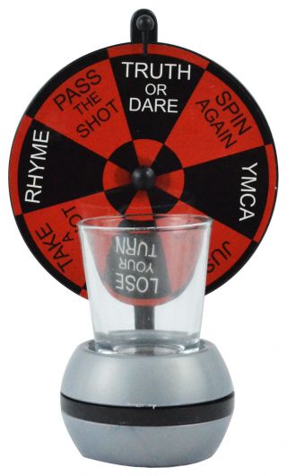 Wheel Of Shots Spinning Shot Glass Drinking Game Fun Party Alcohol Night Out Set 2