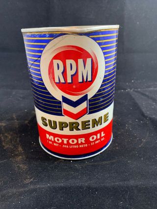 Rpm Supreme Quart Motor Oil Can