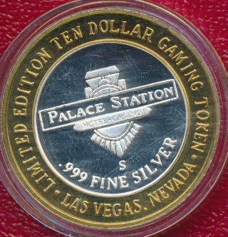 Palace Station Hotel Casino Las Vegas Nv $10 Silver Strike Babe Ruth Reverse