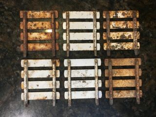 6 Old Rusty Metal Stock Racks For Tonka,  Ertl,  Nylent,  Etc.