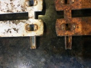 6 Old Rusty Metal Stock Racks for Tonka,  Ertl,  Nylent,  etc. 4