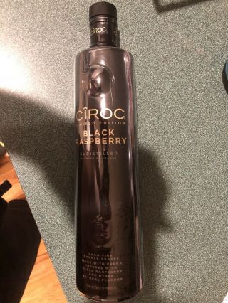 Empty Limited Edition Ciroc Black Raspberry 1 Liter Bottle With Wrapping