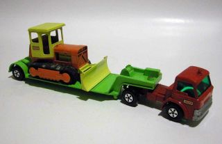 Matchbox Lesney Sf Kings K - 17 Ford Dyson Low Loader With Case Bulldozer
