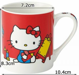 Skater Pottery mug 10.  4 x 7.  2 x 8.  3cm Hello Kitty Sanrio CHMG14 2