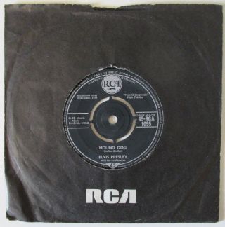 Elvis Presley - Hound Dog/blue Suede Shoes - 45 - Rca1095 - Vinyl - 7 " - Single - Record - Rare