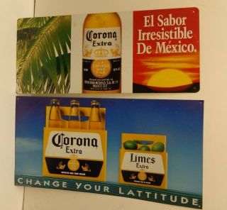 Corona Beer Advertising Metal Signs Pair