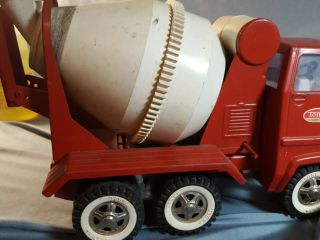 Vintage Red Tonka Gas Turbine Cement Mixer Truck 8