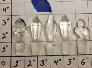 5 Heavy Glass (?),  Crystal (?),  Fancy,  Perfume Bottle Or Decanter Stoppers (18)