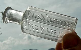 Ca 1880s Red Bluff,  California (tehama Co) " Chas Darrough " Sm Drug Store Bottle