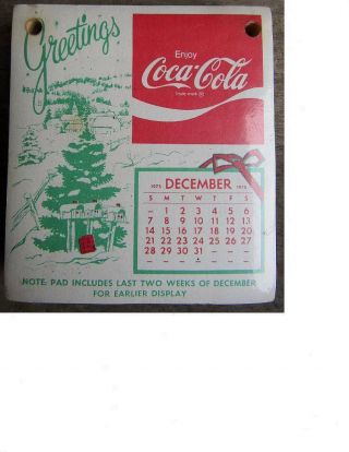 1975 Coca Cola Pad Calendar - - In Plastic Wrap
