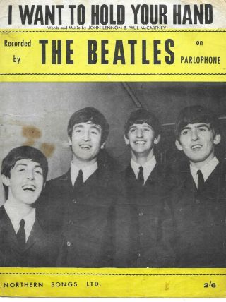 The Beatles I Want To Hold Your Hand Uk Sheet Music