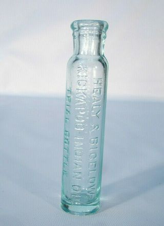 Kickapoo Indian Oil Rare Sample Size Healy & Bigelow Trial Medicine Bottle