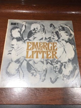 The Litter - Emerge - Vg,  Signed Autographed Vinyl Lp Record