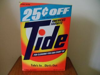 Vintage Tide Laundry Detergent King Size 5 Lb Box 1970 