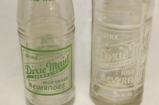 2 Dixie Maid Beverages Soda Bottles,  Deridder,  Louisiana