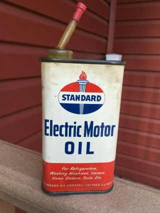 Vintage Standard Oil Electric Motor Oil Can 1/2 Pint Oil Can Standard Oil Comp.
