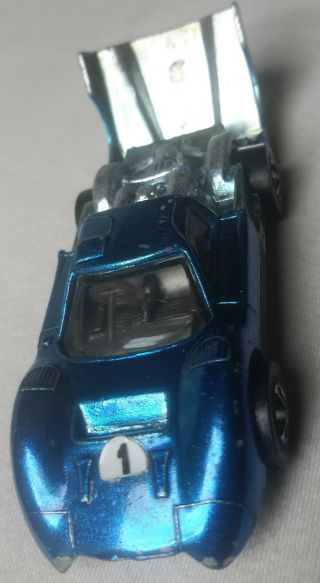 VINTAGE 1967 HOT WHEELS REDLINE FORD J CAR (COBALT BLUE) toy car 5