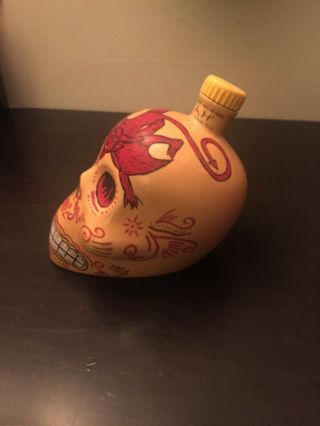 Kah Tequila Bottle - Day of the Dead Skull - Red Devil - Dia De Los Muertos 750ml 3