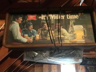 Vintage Miller High Life Beer Lighted Bar Sign Its Miller Time