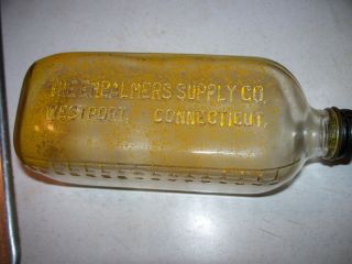 Rare The Embalmers Supply Company Bottle Embossed