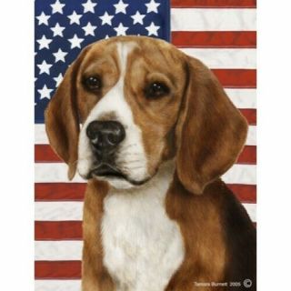 Patriotic (2) House Flag - Beagle 32007