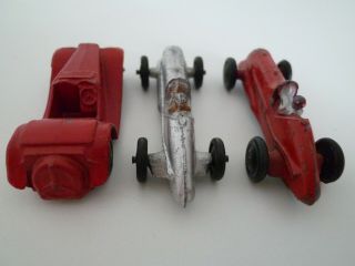 VINTAGE DINKY TOYS MIDGET RACER TRIO EARLY ISSUES: MG MERCEDES ETC ISSUED c.  1950 4