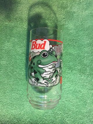 8 Vintage 1995 Budweiser King Of Beers 16oz Frog Glasses Bud - Weis - Er 3