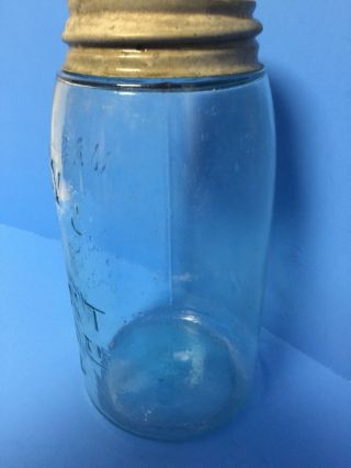 VTG QUART FRUIT JAR MASON’S (Keystone Circle) NOV 30TH 1858 Atlas Boyd’s Zinc Cap 3