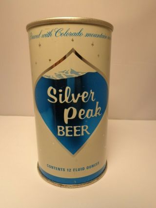 Silver Peak Straight Steel Pull Tab Beer Can 124 - 37 Tivoli Brewing Denver,  Co.