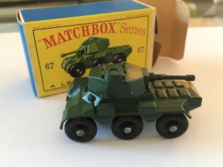 Sweet Wow Minty 1960s Matchbox 67 Saladin Armoured Car In Minty Box