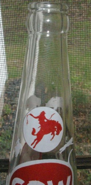 6 oz Cow boy ACL Soda Pop Bottle Taunton Massachusetts Western Theme 2