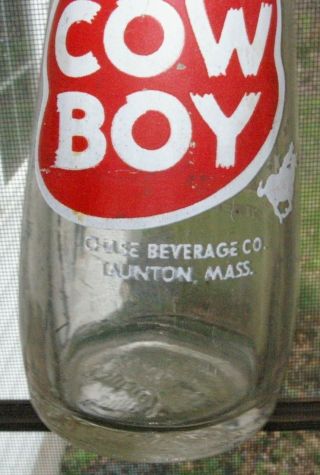 6 oz Cow boy ACL Soda Pop Bottle Taunton Massachusetts Western Theme 3