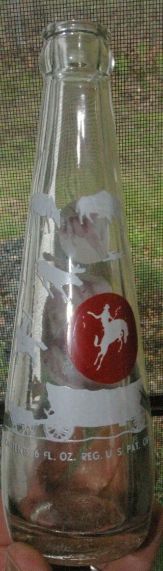 6 oz Cow boy ACL Soda Pop Bottle Taunton Massachusetts Western Theme 5