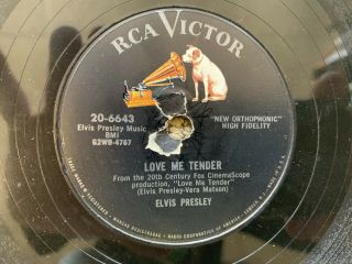 Elvis Presley Love Me Tender 78 Rpm Rca Victor Record Vg,