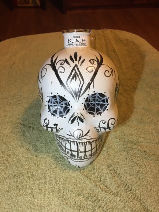 Kah Tequila 750 Ml Day Of The Dead Empty Skull Bottle