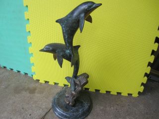 San Pacific International Dolphins Fish Sculpture Statue Spi