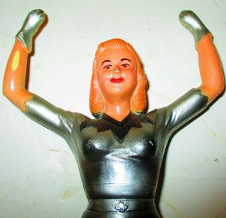 Vintage 1950 ' s Sterling Beer Figural Cast Metal Pin - up Girl Sign Part 6