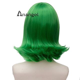 Disgust Cosplay Wig Movie Inside Out Wigs Costume Green Short Halloween Hair 3