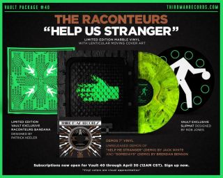 The Raconteurs - Help Us Stranger Lp Vault 40 Swirl Vinyl Secret Cover White Str