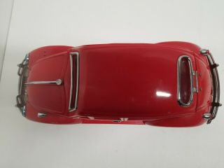 Vintage Red Volkswagen Beetle Music Box / Decanter set.  No bottle or glasses 2