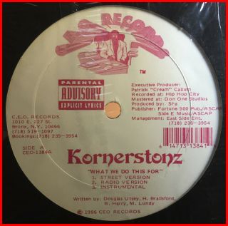 Ny Indie Rap 12 " Kornerstonz - Korner Life Ep Ceo - Rare 