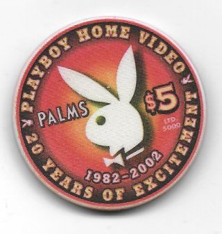Obsolete $5 Casino Chip Playboy Home Video - Palms Casino - Las Vegas,  Nv.  - E1954