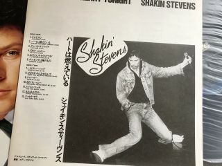 Shakin’ Stevens LP Give Me Your Heart Tonight JAPANESE Issue OBIStrip & Insert 5