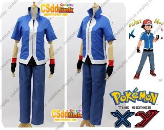 Pokemon Xy X&y Ash Ketchum Cosplay Costume Any Sizes