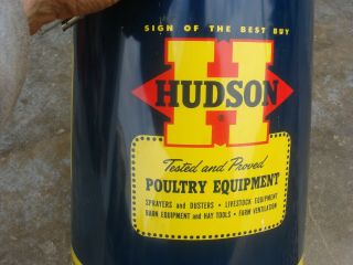 Vintage Advertising HUDSON Poultry Chicken bird Feeder Sign Lamp Shade Art Deco 3