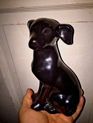 Vintage 7/4 Black Lab Labrador Retriever Puppy Porcelain Statue Rare Unique ❤️j8