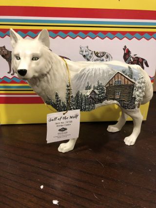 Call Of The Wolf Winter Cabin Figure